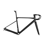 T1000 Carbon Road Bike Frame Disc Brake Racing Bicycle Frameset All Internal Cable 700C Road Bike Carbon Frame(Black Color,Size S Glossy)