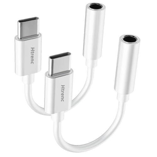 USB C to 3.5mm Headphone Jack Adapter for iPhone 16/16 Pro/15/15 Pro/Pro Max/Plus, Type C Aux Audio Dongle Cable Cord Compatible with iPad, Samsung Galaxy S23/S23/S22/S21Ultra, MacBook,Note（2 Pack）