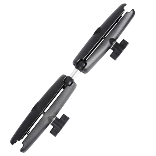 FPN Dual Extension Double Socket Arm with 1" Double Ball Adapter Compatible with RAM B Size Mount and Other 1 inch Industry Standard Device, 360° Rotation Rod for Bike, Truck, Car (12.7" Length)