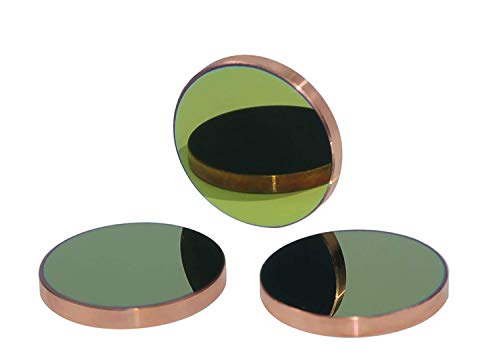 Mssoomm 25mm Cu Copper Laser Reflection Mirrors Coated Gold for CO2 Laser Cutter Engraver Machine, 3 Pcs