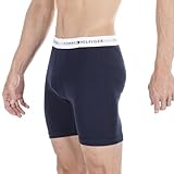 Tommy Hilfiger Mens Underwear Cotton Classics Megapack - Amazon Exclusive Boxer Briefs, 3 Navy, 2 Grey Heather,1 Red, 1 White, Medium US