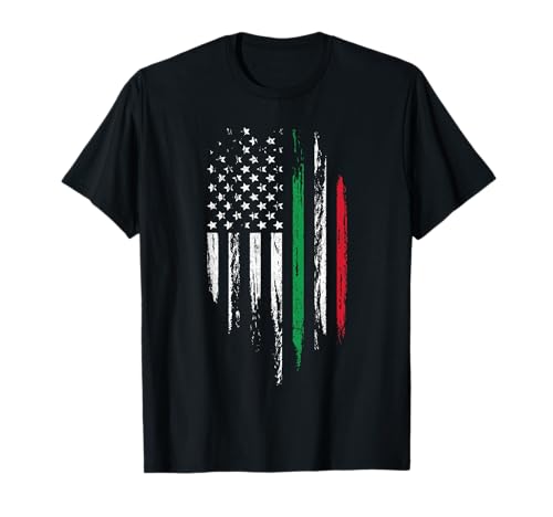 Italian American Flag Combo Italy USA Italia Patriotic Gift T-Shirt