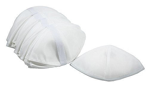 Zion Judaica Bulk Pack White Rayon Kippahs 144 White Chuppah Jewish Wedding Yamakas Jumbo Pack Synagogue Kippot Bar/Bat Mitzvah Yarmulkas Unlined Skullcaps Shabbat Kippas High Holiday Yarmulkes Hats