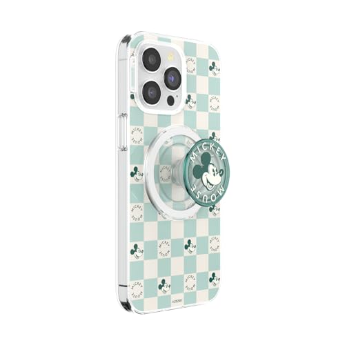 PopSockets iPhone 15 Pro Max Case with Round Phone Grip Compatible with MagSafe, Phone Case for iPhone 15 Pro Max, Wireless Charging Compatible - Disney Classics - Mk Ms CLS Chk