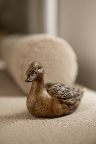 6.10" Decorative Wood Duck Figurine - Handcrafted Bird Art, Perfect Gift for Collectors and Rustic Home Decor, Detailed Duck Statuette, Nat Geo Decor Birdduck, Wooden Duck Decor