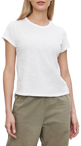 VELVET BY GRAHAM & SPENCER Women's Marie Velvet Originals T-Shirt, White