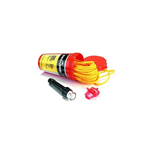 BYUP Sea Doo Safety Equipment Kit - Heaving Line, Bailer, Whistle, Watertight Flashlight