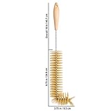 REDECKER Natural Pig Bristle Radiator Brush with Oiled Beechwood Handle, 18-1/2-Inches - Radiator Brushes Cleaning - Radiator Brush Long - Cast Iron Radiator Cleaning Brush - Radiator Cleaning Tool