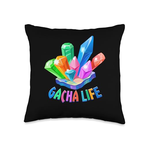 Gacha Life Crystal Gems Cute Anime Gamer Throw Pillow