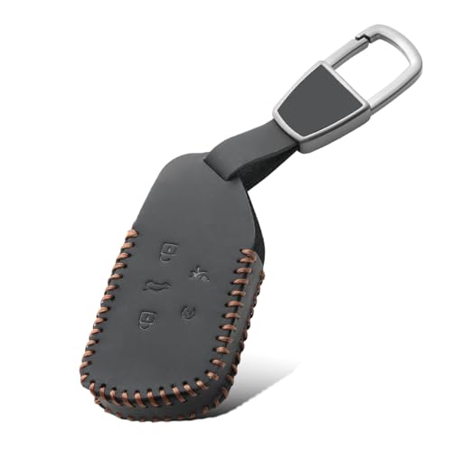 for VW Key Fob Cover Key Shell Case Compatible with Volkswagen ID.4 Golf 8 MK8 GTI ID.3 Seat Leon MK4 Skoda Octavia Accessories (Black)