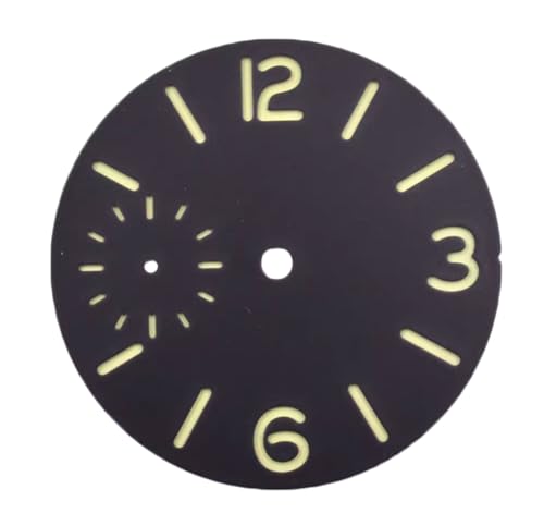 SJHDUNBW 37mm Sterile Watch Dial Suitable for ETA 6497 ST3600 Sports Watch Accessories Green Luminous Watch Face