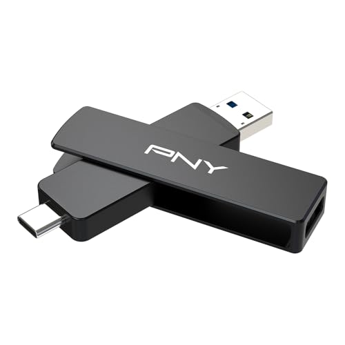 PNY 2TB Duo Link V3 USB 3.2 Gen 2 Type-C & Type-A OTG Flash Drive Extreme Speeds Read/Write 1000/800MB/s External Mobile Storage Compatible with Smartphone/Tablet/Laptops/Desktops