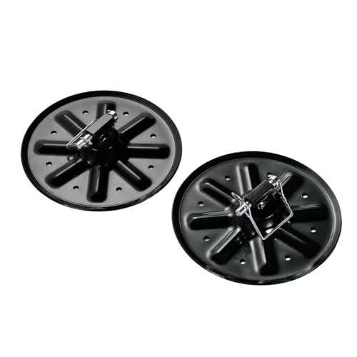 Qty (2) 314667 Replacement Jack Foot Pad with Attachment Pins,9" Diameter, 5th Wheel RV Landing Gear Foot Pad - 9" Round
