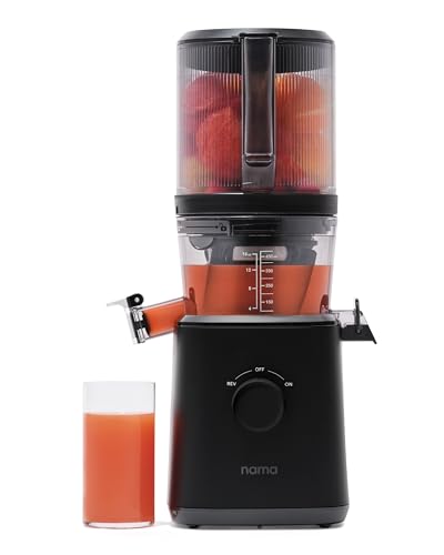 Nama J2 Cold Press Juicer – Self Feeding for Hands-Free Operation with Wide Mouth Hopper for Whole Recipe Loading, Zero Waste Masticating Juicer For More Juice, Less Pulp – Easy Cleanup & Assembly