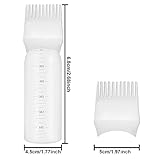 ONLYFU 4 Pcs Root Comb Applicator Bottle, 6 Oz Hair Dye Applicator Bottle with Comb and Scale Plastic Hair Oil Applicator Bottle for Hair Dye and Hair Care