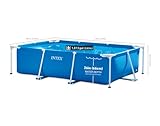 Intex 9ft 10in X 6ft 6in X 29 1/2in Rectangular Frame Above Ground Pool Blue