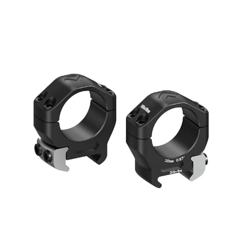 Arken Optics Halo Ti™ Titanium Rifle Scope Rings Precision CNC Machined from 7075 T6 Aluminum & Titanium for MIL-STD Picatinny Rails（30mm 0.97"）