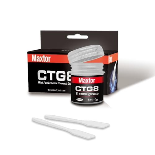 Maxtor CTG8 Thermal Paste Heat Sink for IC/Processor/CPU/GPU/All Coolers, 12.8W/m.k Carbon Based High Performance, Thermal Grease（20g）