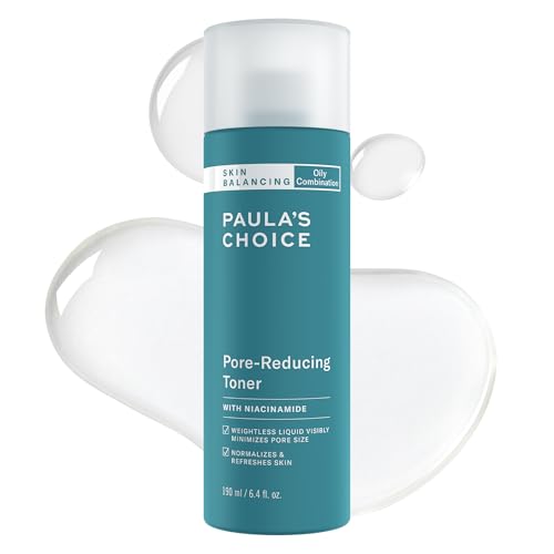 Paula's Choice Skin Balancing Pore-Reducing Face Toner with Niacinamide, for Oily Skin & Combination, Minimizes Large Pores, Controls Oil & Shine, Hydrates & Replenishes, Fragrance-Free, 6.4oz