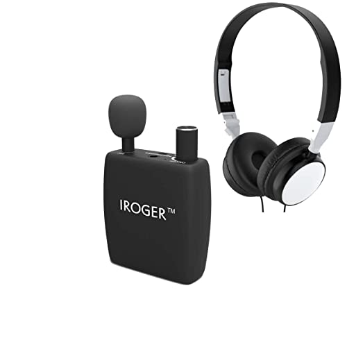 IROGER Hearing Amplifier Rechargeable Hearing Aid Device Personal Sound Amplifier PSAP for Ears,Seniors,with Headphone,Directional Microphone