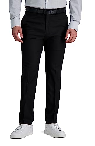Kenneth Cole Reaction Men's Solid Performance Slim Fit Dress Pant, Black, 31W x 32L