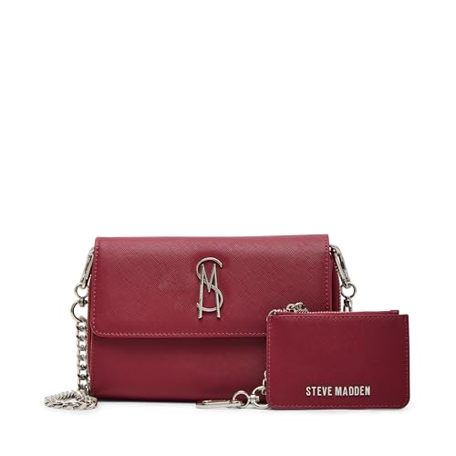 Steve Madden Carina Wallet Crossbody, Saffiano Red