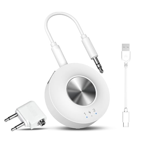 Avantree SoundJet R2 - Bluetooth 5.3 Adapter for Airplane & PC, Support Airpods (Pro) & Bluetooth Headphones, aptX Adaptive & Low Latency, Wireless Audio Transmitter for Flight