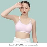 SALIA GIRL Sport Cami Bras Cotton for Teens Girls Training Bras 10-16 with Adjustable Straps Fixed Pads, Medium