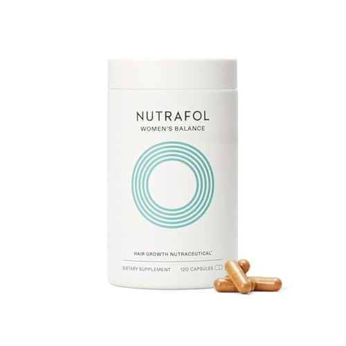 Nutrafol Women's Balance Hair Growth Supplements, Ages 45 and Up, Clinically Proven for Visibly Thicker Hair and Scalp Coverage, Dairy-Free, Soy-Free, Dermatologist Recommended - 1 Month Supply