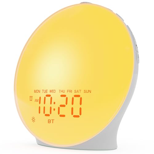 JALL Sound Machine White Noise Machine with 22 Soothing Sounds, 17 Night Lights, Bluetooth Speaker, Sleep Timer, Wake Up Light Sunrise Alarm Clock for Bedrooms, Ideal Gift for Baby, Kids, Seniors