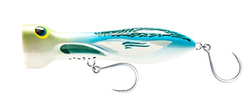 Nomad Design Chug Norris Popper - Offshore Saltwater Fishing Lure with Hydrodynamic Design, BKK Diablo 5X Singles 3/0 Hooks, 120g 4.75", Mack Tuna