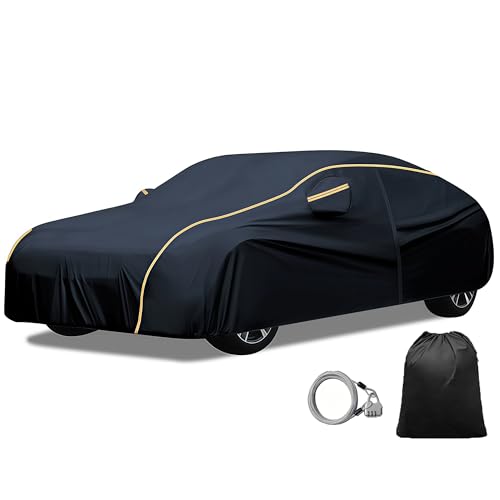 Car Cover Outdoor Full Protection Tarpaulin for Seat Ibiza (2017-2021) Car Covers丨with Reflective Strips Snow Rain Sun UV Scratch Resistant Breathable