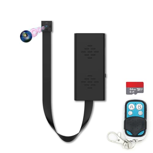 Pragovle Real Full 4K HD Mini Camera, DIY Module Tiny Wireless Remote Control Small Nanny Body Cam with Free 64G SD Card, Smart Home Surveillance Device for Security(No Wi-Fi)