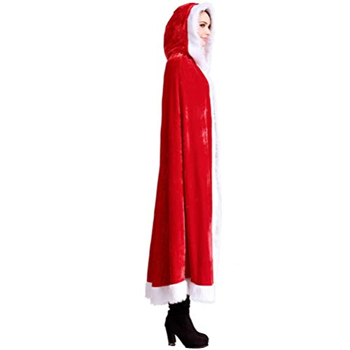 Happyyami Kids Santa Cape Girls Christmas Cape Santa Hooded Cape Red Santa Cape Santa Clause Outfit Red Christmas Cape Holiday Party Costumes Kids Outfits Adult Costumes Child Cosplay Cloak