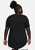 Nike Sportswear Women's Essential Plus Size Tunic Tee Shirt Green (US, Alpha, 1X, Plus, Regular, Black 010)