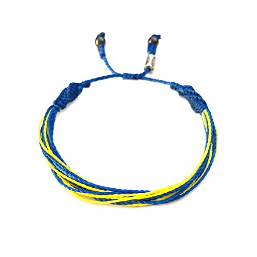 Ukraine Bracelet Blue Yellow Ukranian Flag Jewelry Handmade for Men Women and Kids by Rumi Sumaq