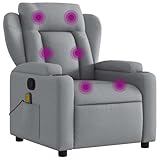 KCCKOM Massage Recliner Chair Light Gray Fabric,Luxury Massage Recliner Chair with Custom Comfort for Ultimate Relaxation Living Room Furniture