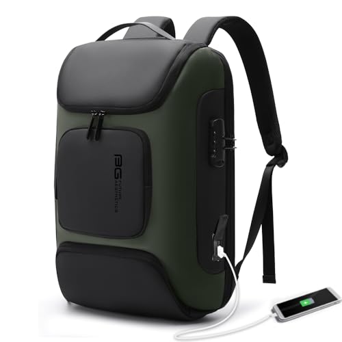 BANGE Business Backpack with USB Charging Port, Anti Theft Laptop Backpacks Fit for 15.6 INCH,Men Travel Backpack with Water Bottle Holder for Men and Women