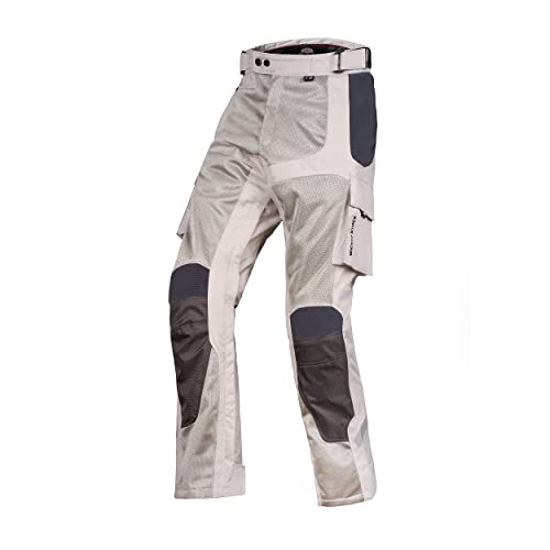 WICKED STOCK Mesh Motorcycle Pants-Motorcycle Riding Pants-Motorcycle Pants with Armor-CE LEVEL2-Motocross Pants Dirt Bike Grey Black