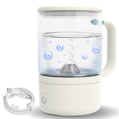 Water Cup O3 Generator Portable Rechargeable Outdoor Sports Fresh Oxygen mouthwash Cup Hydrogen Water Purification Cup Ozonated Water Generator Bathroom Multi-Purpose Rinse Glass Cup