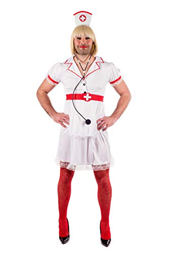 Fun Shack Nurse Costume for Men | Male Nurse Outfit | Adult Doctor Costume | Funny Medical Attire for Men, Large