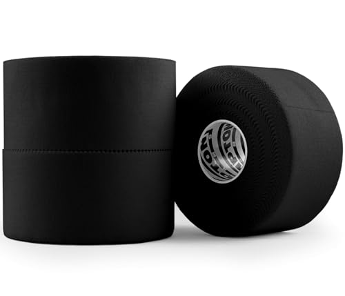 Hampton Adams | As Seen on Shark Tank | Orignial Athletic Sports Tape (3-Pack) | 45ft Rolls | Very Strong Easy Tear NO Sticky Residue | Best Tape for Athlete & Trainers | Fingers Ankles Wrist (Black)