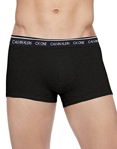Calvin Klein Men's Underwear CK One Cotton Low Rise Trunks, Black/Black/Black, M