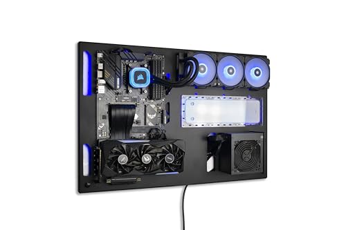 ABK Design - Wall Computer Case - Wall Pc Case - ATX Pc Case - Gaming PC Case - Wall Mount Pc Cases - Gaming Computer - ATX case - Custom Pc Cases - Wall Mount (Wall Computer, Black)