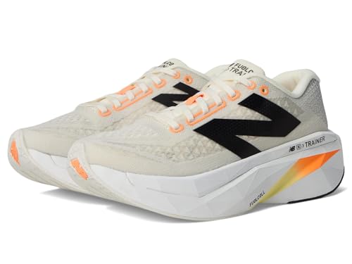 New Balance Men's FuelCell SuperComp Trainer V3 Running Shoe, Angora/Hot Mango/Black, 10.5