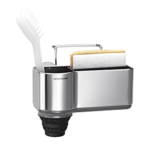 simplehuman Sink Caddy Sponge Holder, Brushed Stainless Steel