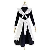 chigemianbaoba Womens French Maid Costume Anime Party Uniform Lolita Outfits Fancy French Apron Dress for Halloween Cosplay (Longsleeve,XL)