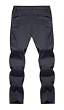 TACVASEN Hiking Pants Men Tactical Work Rain Pants for Men Waterproof Lightweight Breathable Quick Dry Trousers for Fishing Construction Grey 34