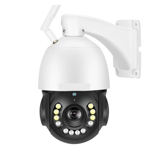 FJZKTEG 8MP 4K PTZ IP Camera WiFi 30X Optical Zoom CCTV Outdoor AI Human Vehicle Tracking Audio Surveillance Camera(8MP WiFi POE 128G)