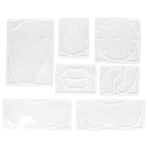 Sonew DIY Mask Set, Reusable Mask Patch, Eye Mask/Neck Mask/Nose Mask/Lip Mask/Chest Mask/Hand Mask DIY Patch Tray Plates